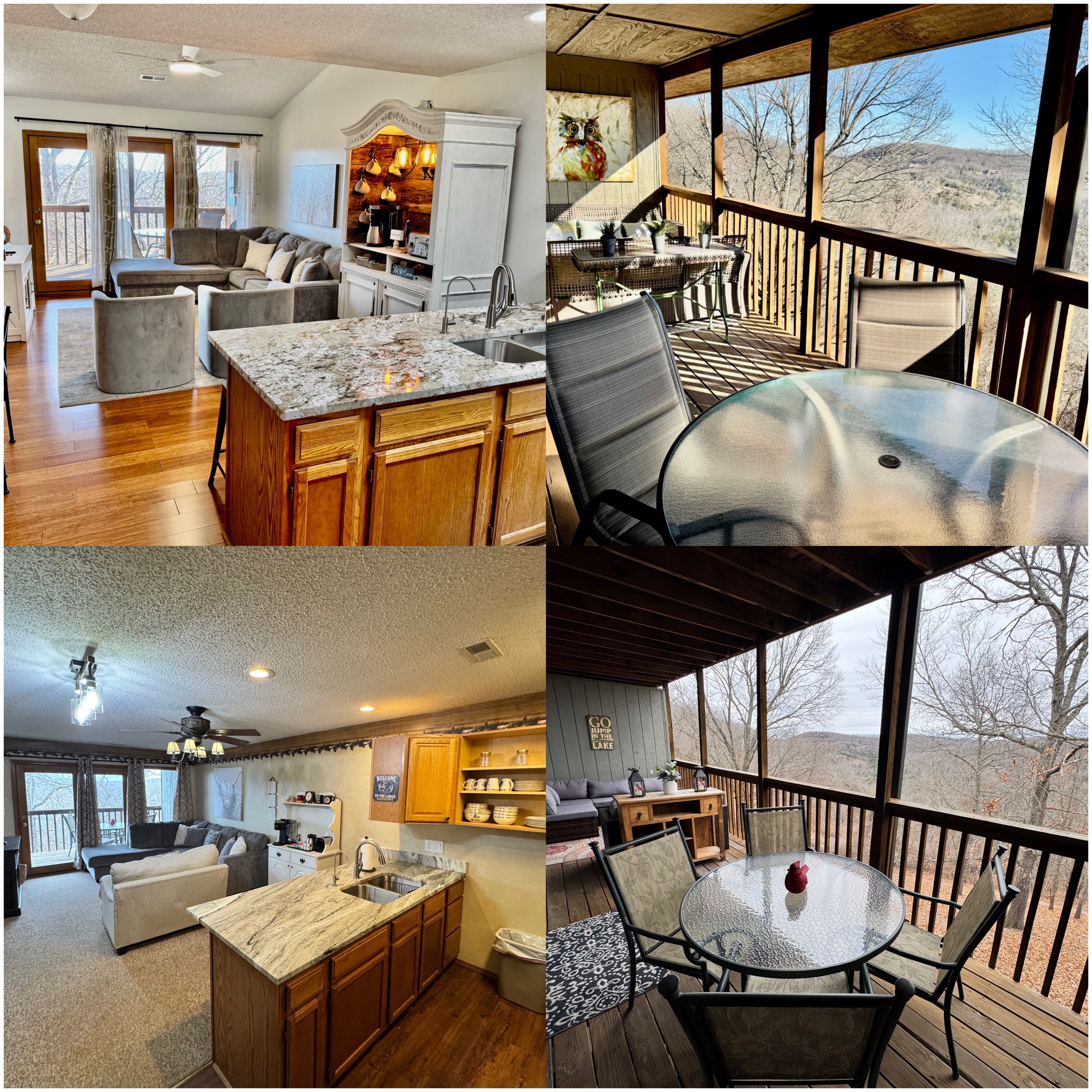 Double condo living area